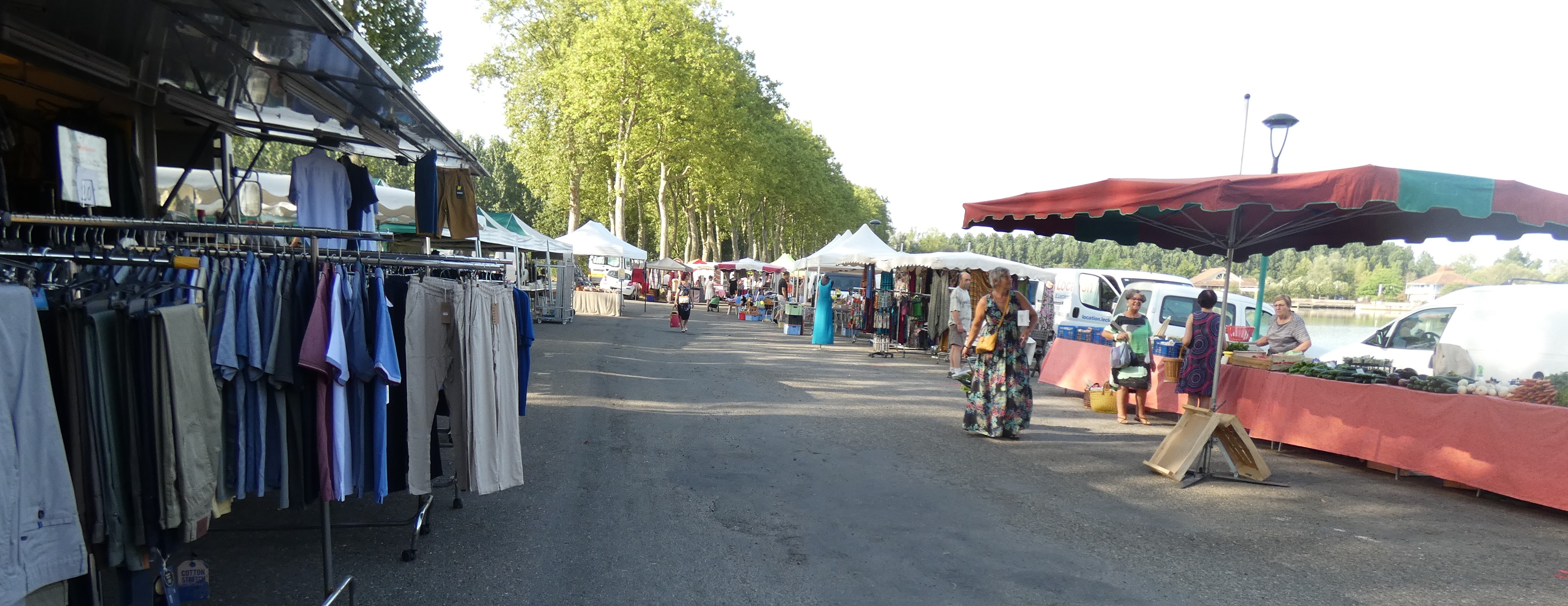 un cadre agréable pour le marché