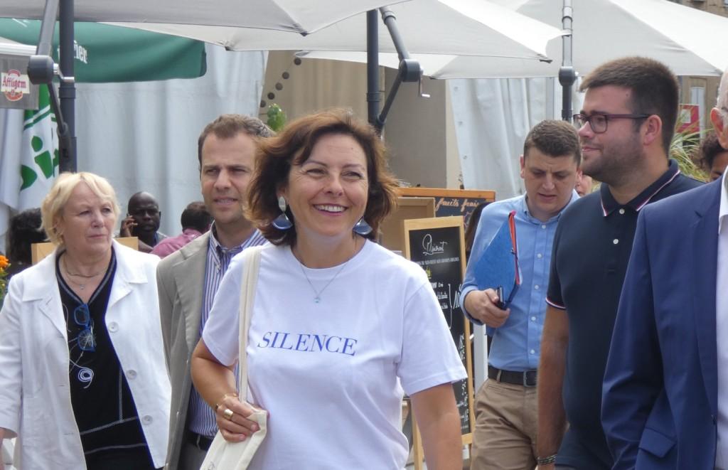 Carole Delga en déplacement à Marciac- Photo Jean Péfau