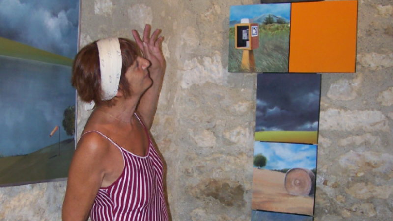 Vernissage de l'artiste peintre Brigitte Cailleau  à la galerie "L'Arcade"