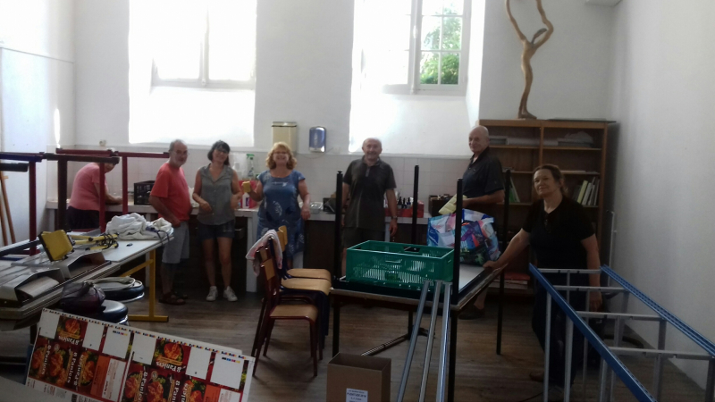 Déménagement de l'école de dessin de l'Atelier d'arts plastiques