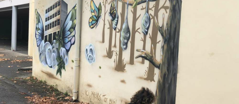 Une fresque au collège