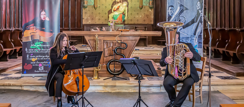 Tubacello en concert, à Lupiac, pour l'ancienne épicerie