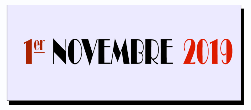 Ce qui change au 1er Novembre