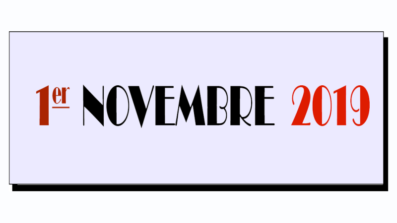 Ce qui change au 1er Novembre