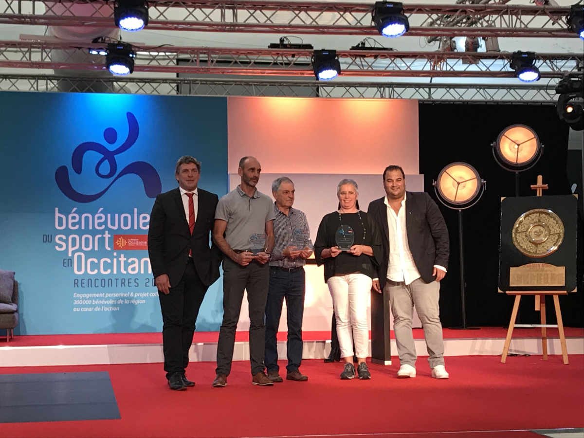 Jean-Claude Turchetti entre Gilles Denjean et Cathy Lafeuillade
