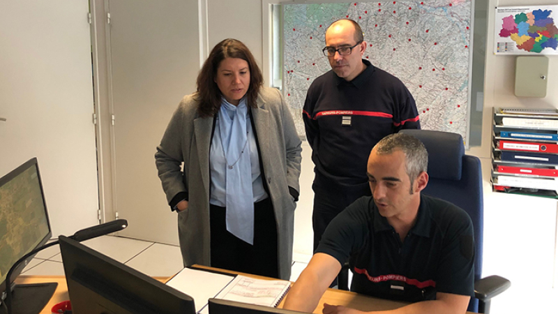 La sous préfète d'Auch en visite au SDIS32