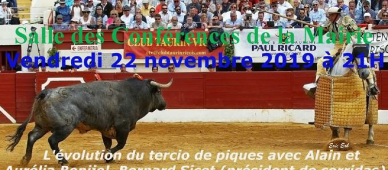 Club taurin vicois : conférence vendredi 22 novembre