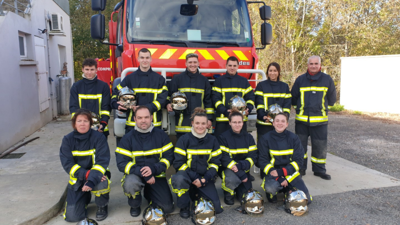 Les sapeurs-pompiers en stage