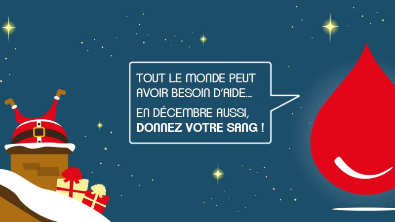 La collecte de sang au mois de décembre