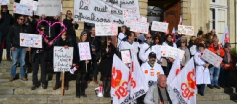 Nouvelle action de mobilisation contre la réforme des retraites