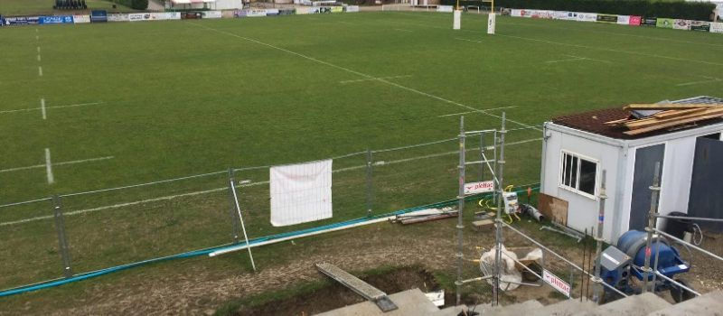 Tribunes de rugby : les travaux avancent