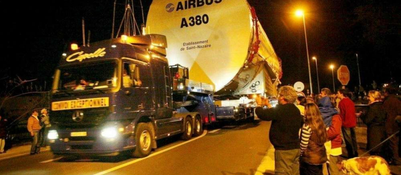 Cette nuit, dernier passage du convoi complet de l'A380