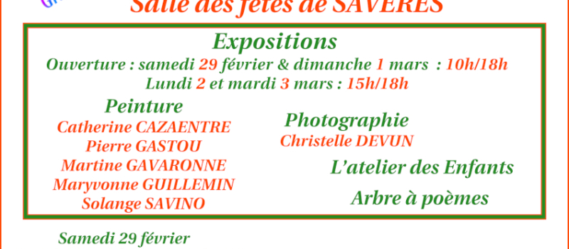 Un week-end culturel est proposé à Savères