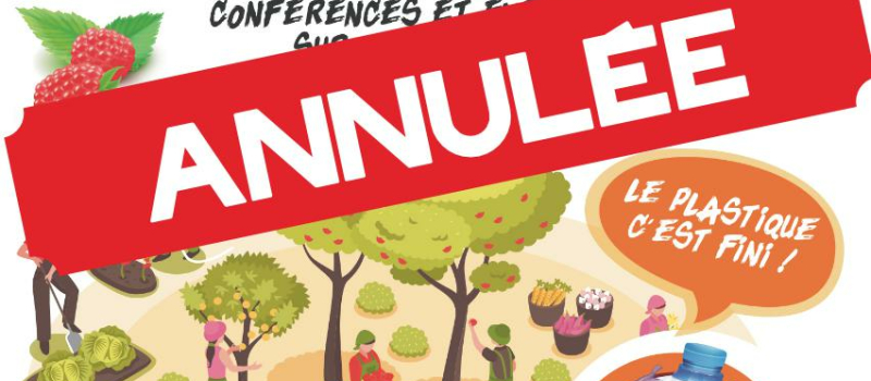 Annulation de la FOIRE au JARDINAGE du 29 Mars