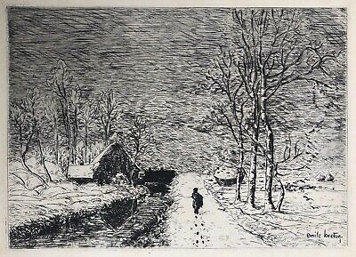  Gravure ancienne de Émile Breton