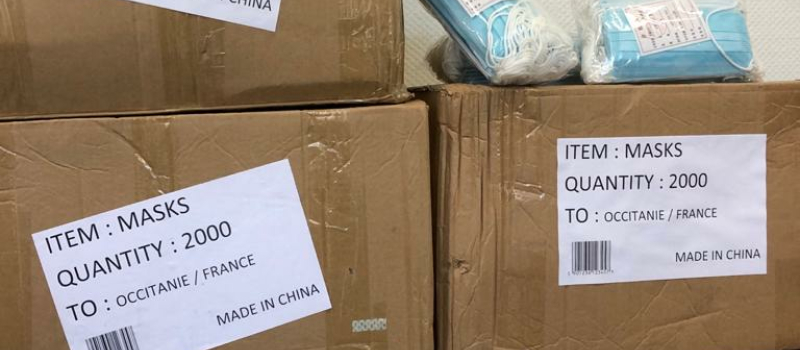 COVID 19 : première commande de 10 000 masques en provenance de Chine arrivée dans le Gers