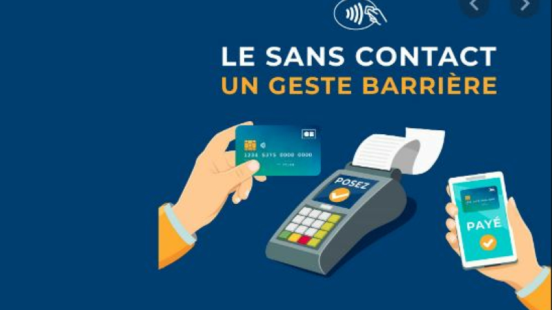 Paiement sans contact jusqu'à 50€