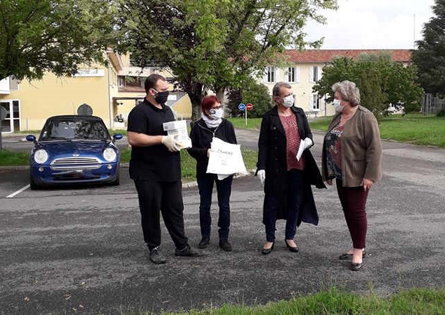 Bruno Gers, Valerie Frosi et Joanna Gobert, avec Annette Touron de l'EPSL.
