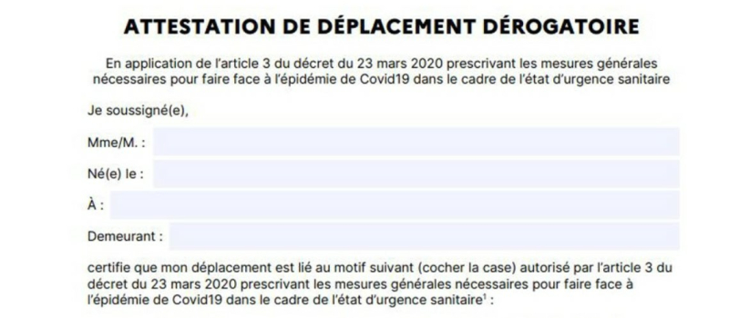 Une attestation de déplacement datée de 1720 !