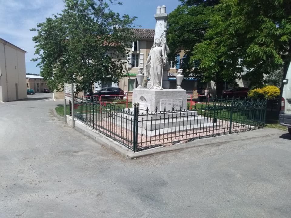 Le Monument aux morts - Photo Facebook Mairie de Saint-Clar