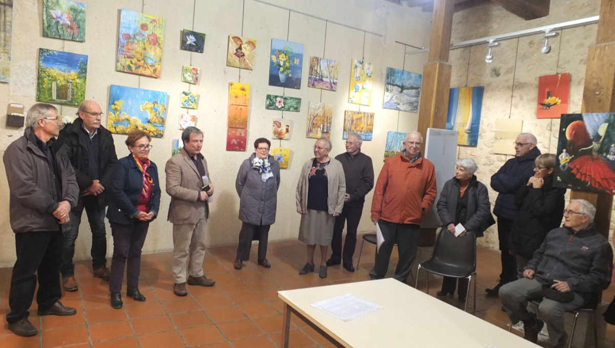 Jean-Pierre Puyal lors du vernissage des deux expositions de novembre 2019