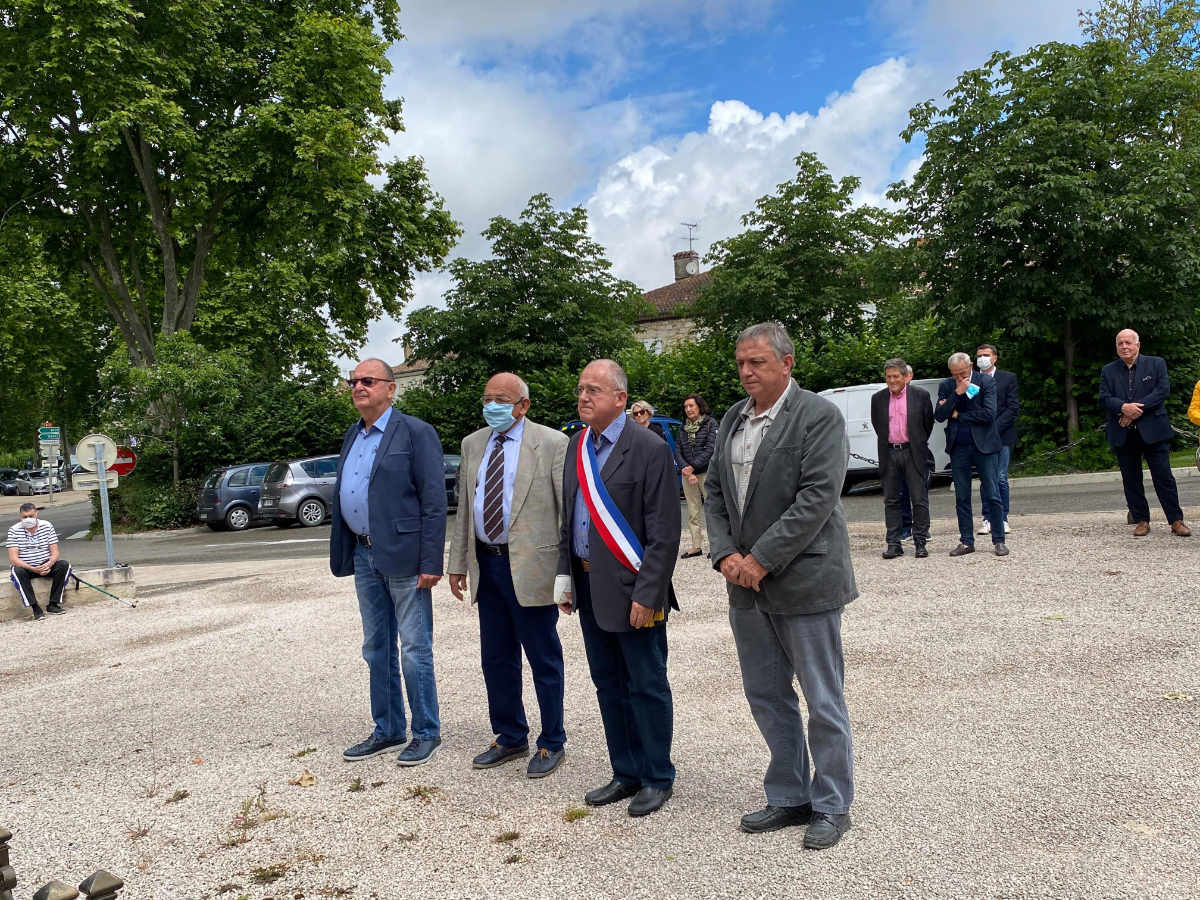 Claude Dumas, adjoint, Jean-Jacques Tosca, adjoint, Gerard Duclos, maire de Lectoure, et Patrick Marconato, conseiller municipal.