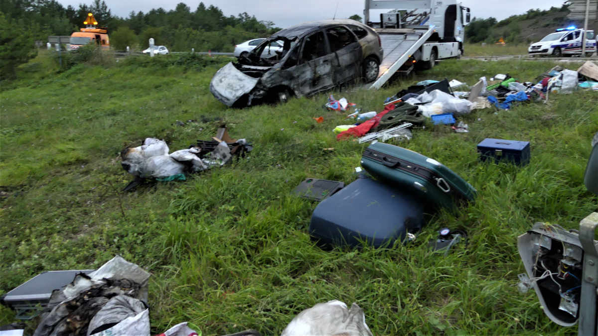 A Auch, spectaculaire mais sans conséquences graves - Photo JPE