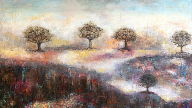 Anne Monge : autre artiste peintre, autre style, à la galerie l'Arcade