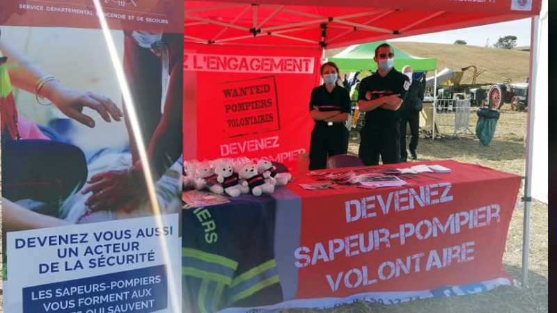 Les sapeurs-pompiers présents à la foire agricole