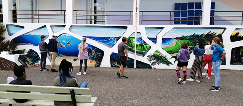Le graff du collège inauguré