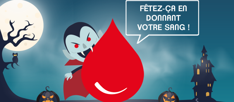 Mordu d'Halloween, fêtez-ça en donnant votre sang !