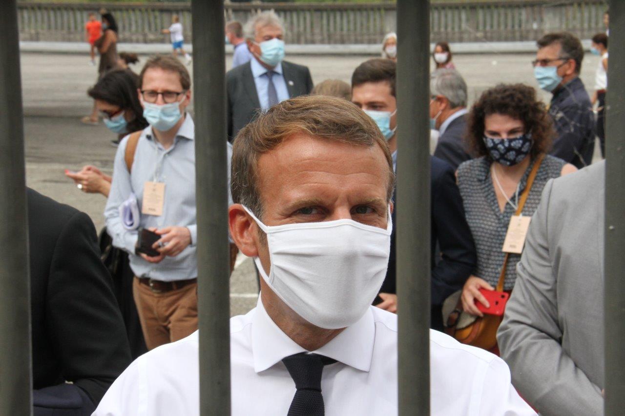 Le Président de la République lors de sa visite à Condom, le 18 septembre 2020 - Photo MLS