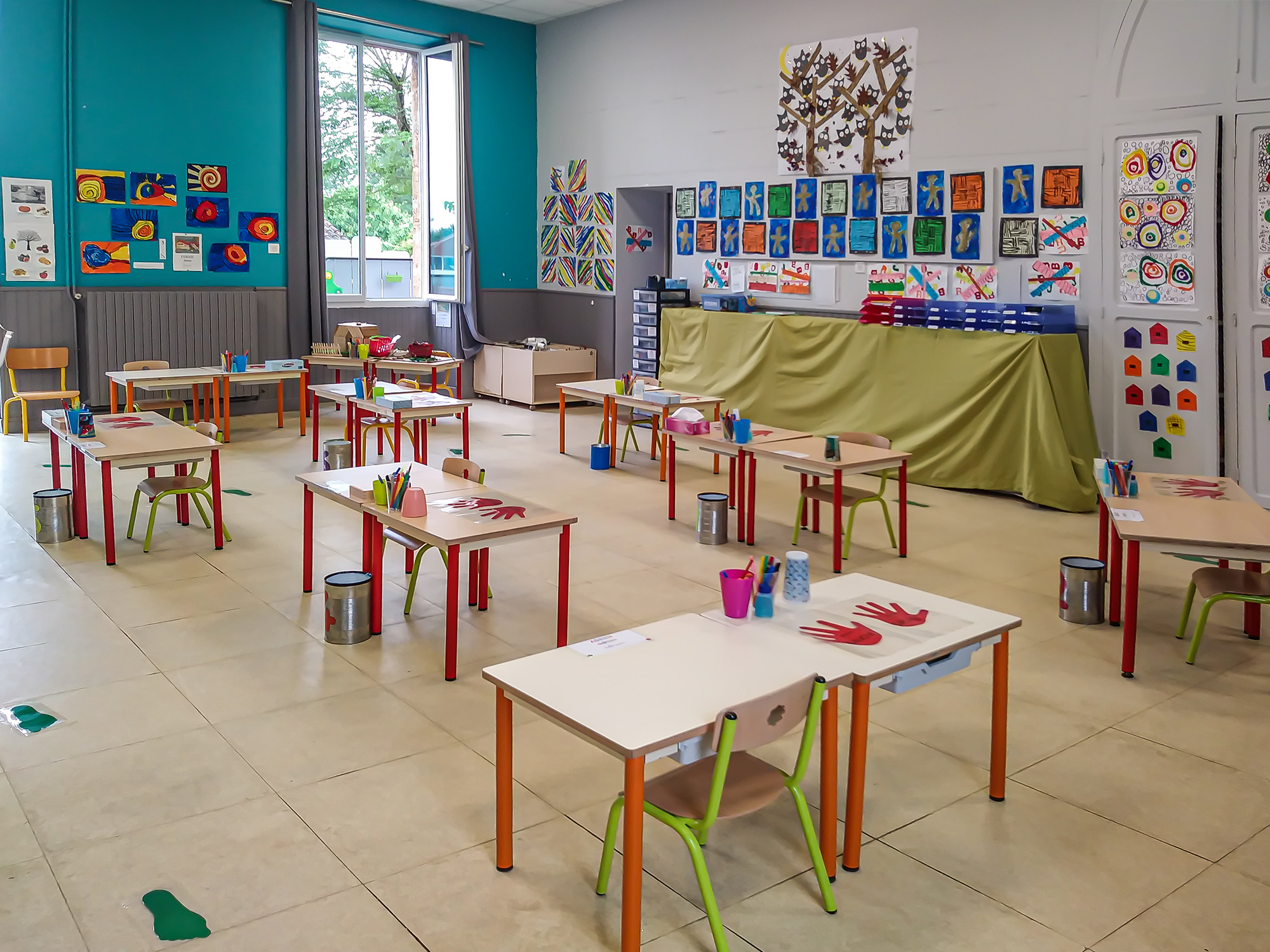 Une classe maternelle, au Houga, en mai 2020 - Photo Roland Houdaille