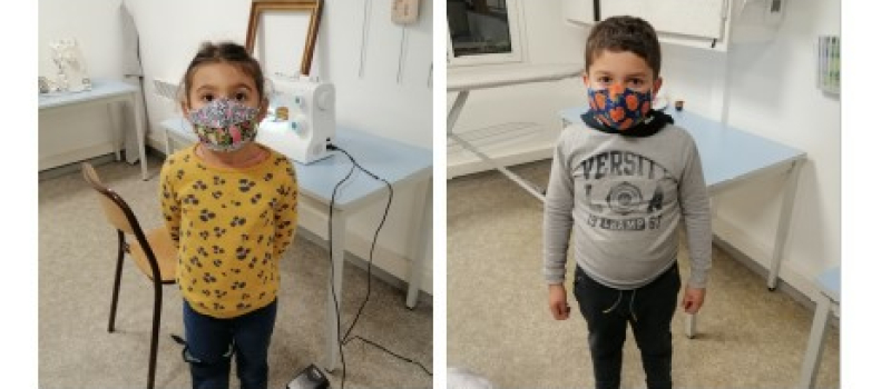 Des masques uniques pour les enfants  avec Vic Accueil!