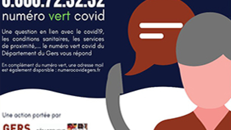 Numéro vert Covid : 0800 72 32 32