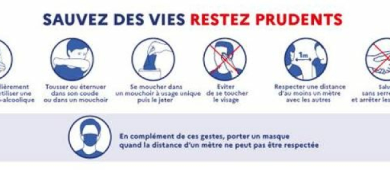 La préfecture communique sur le confinement et les gestes barrières