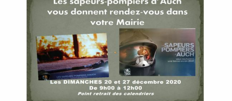 N'oubliez pas de venir récupérer votre calendrier