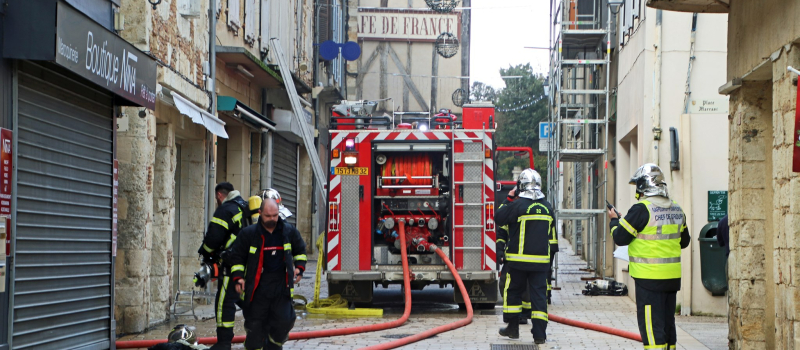 Important incendie dans le centre ville