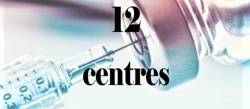 12 centres de vaccination 