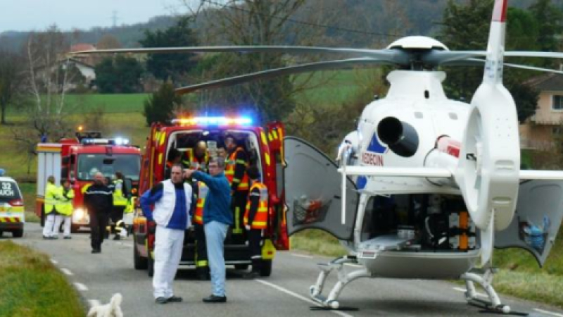 Choc frontal entre deux véhicules, deux personnes sont héliportées sur Tarbes