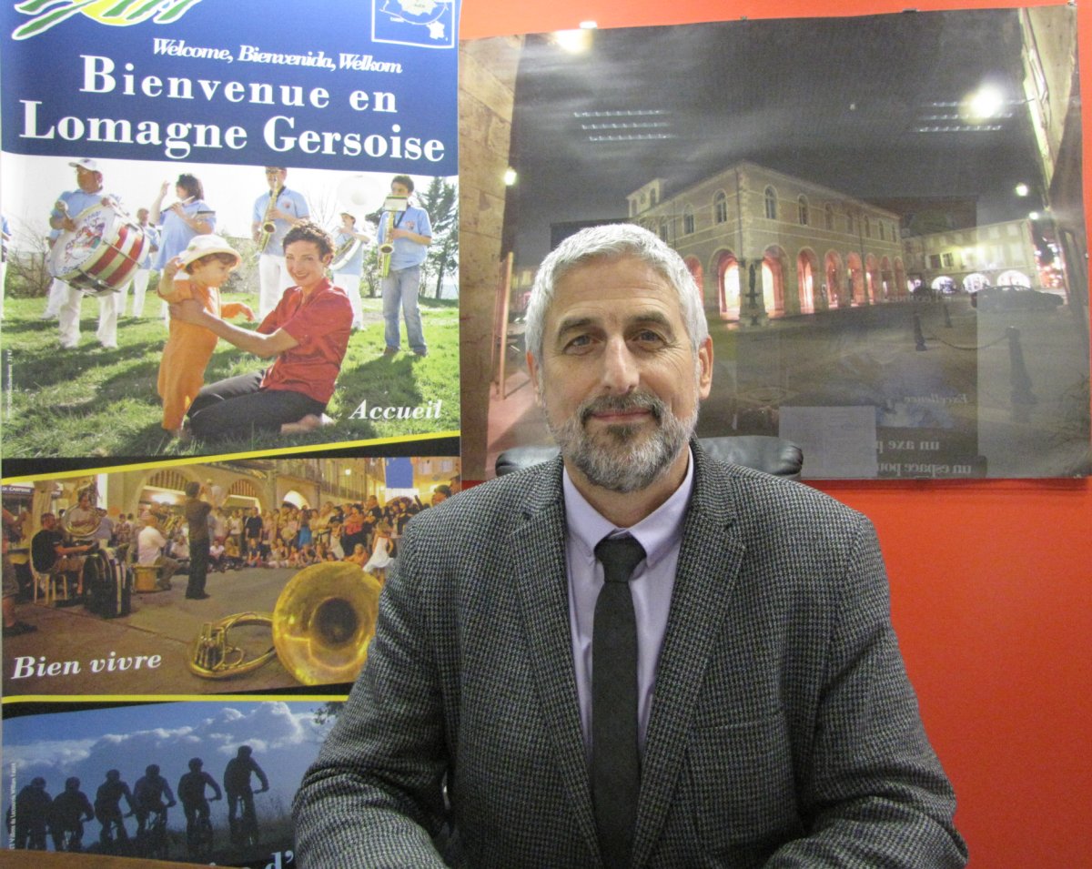 Le président de la Lomagne Gersoise, lors de la présentation de ses vœux 2021