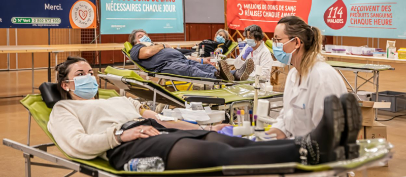 La collecte de sang au mois de février 2021