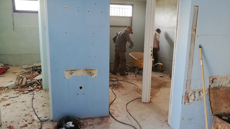 Tennis club : les travaux avancent