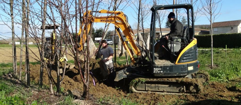 Reprise des travaux d'aménagement paysager de l'entrée Nord et de l'esplanade des salles