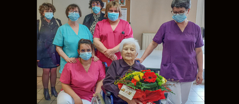 Une centenaire de Perchède fêtée à sa résidence de l’EHPAD du Houga  