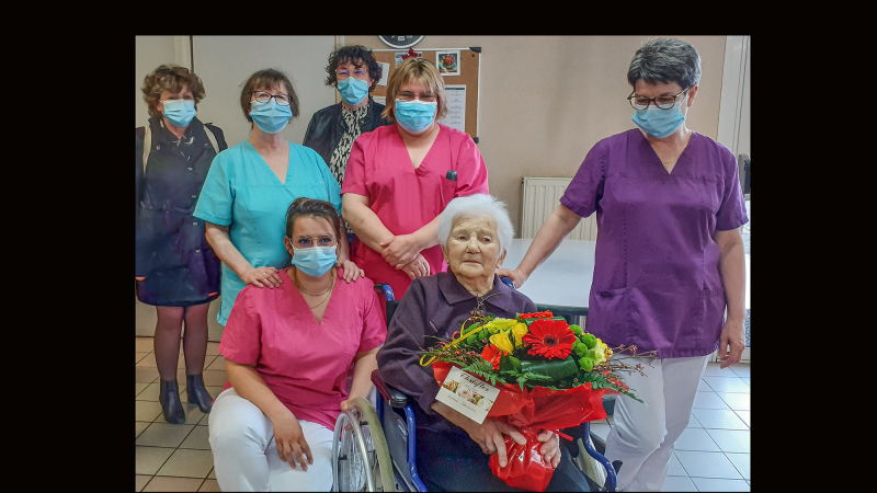 Une centenaire de Perchède fêtée à sa résidence de l’EHPAD du Houga  
