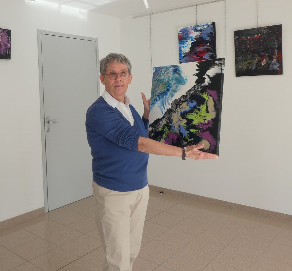 L'artiste , aujourd'hui tournée uniquement  vers cette technique ! 