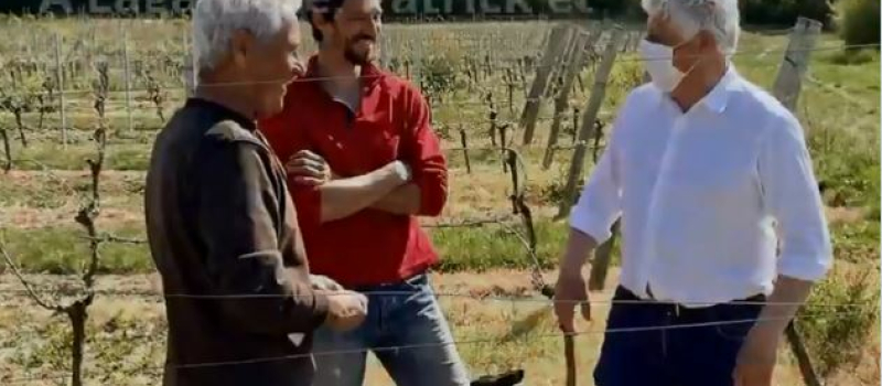 Philippe Martin à la rencontre des viticulteurs