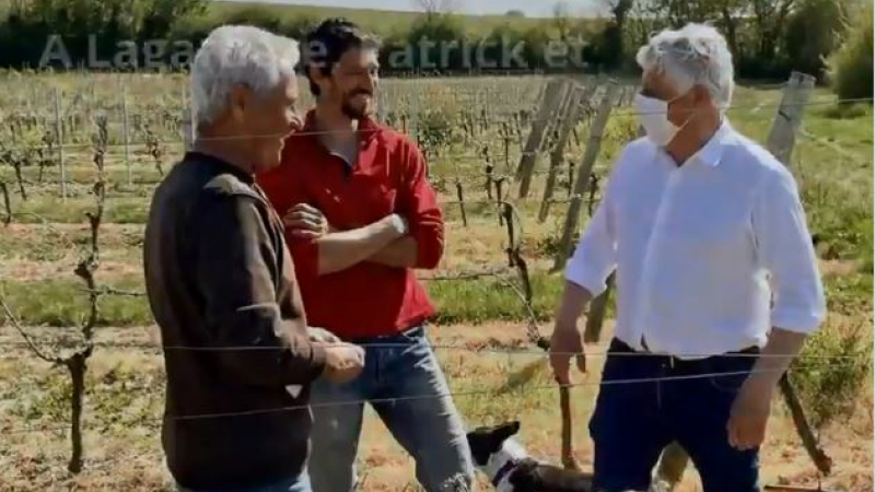 Philippe Martin à la rencontre des viticulteurs