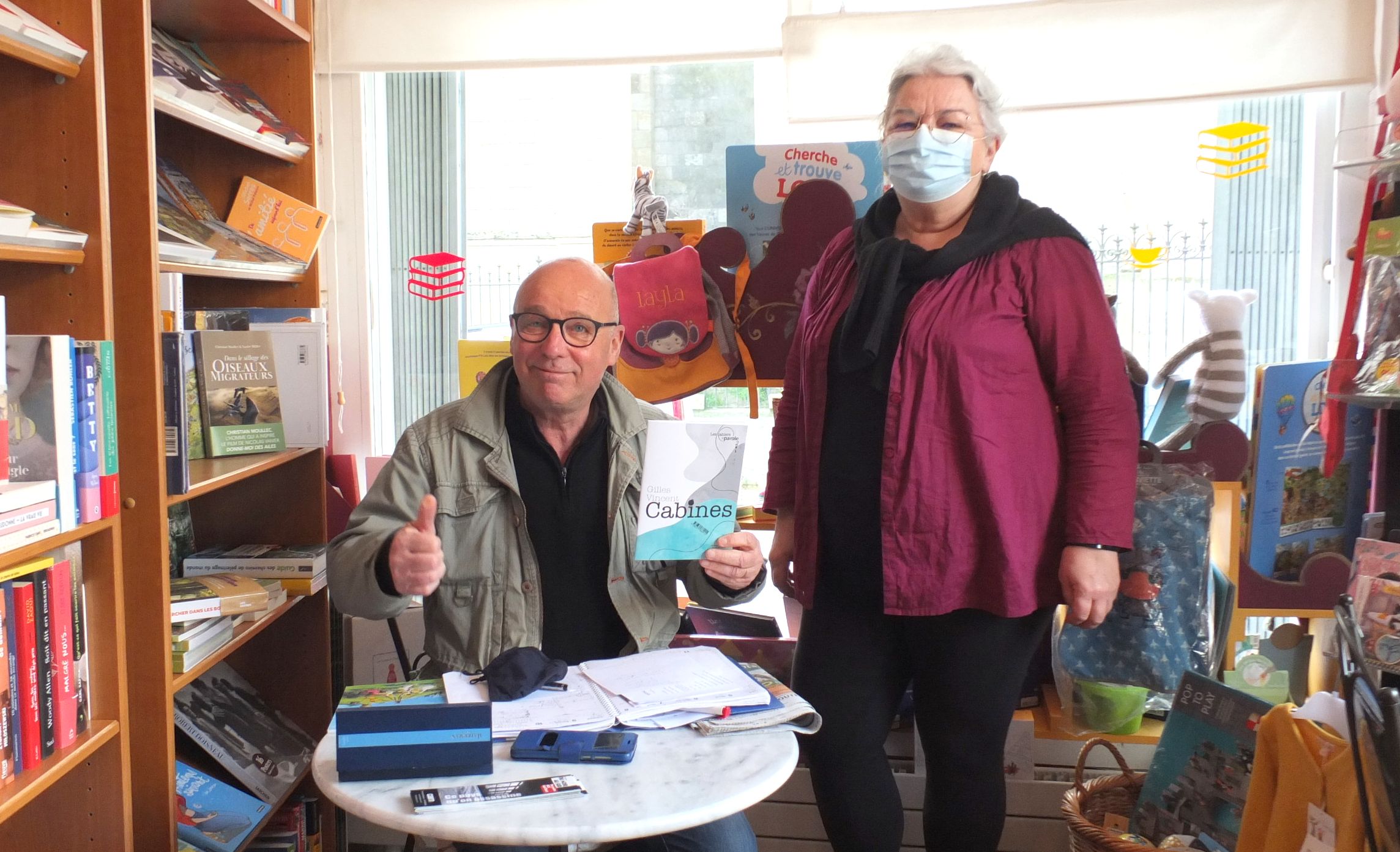 Nada Tournier a reçu Gilles Vincent pour une séance de dédicaces - Photo DR